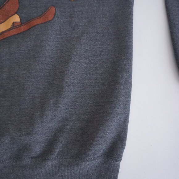Vintage Mickey & Co Sweatshirt Gray Ski Graphic Disney Pullover 90s Cartoon L - Picture 6 of 12